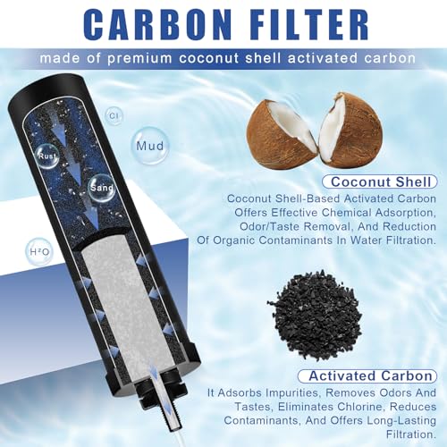 BB-9-2 Water Filter Compatible with Berkeyy Cleaning Elements, Black Element Cartridge, Premium Water Filter Compatible with Travel Series Big Royal Imperial Crown Light (4 Pieces)