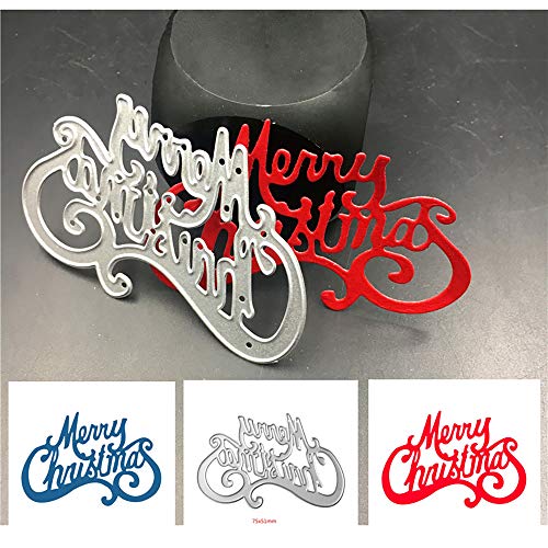 Merry Christmas Cutting Dies Metal Embossing Stencils