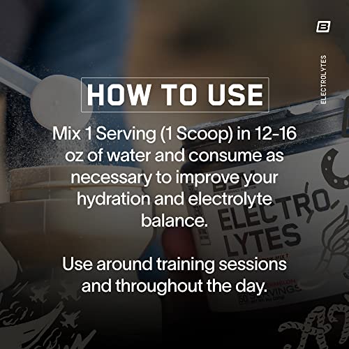 BARE PERFORMANCE NUTRITION BPN Electrolytes Hydration Drink Mix | Sugar Free Electrolyte Powder | 500mg Sodium per Serving | Naturally Sweetened | Lemon Lime, 50 Servings