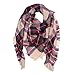 Large Tartan Fashion Women Scarf Lovely Best Gift Warm Plaid Blanket Scarf Wrap Shawl (pink)
