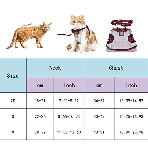 Bestmemories Dog Retractable Leads Dog Traction Rope Pet Leash Set Trendy Cat Harness for Walking Traveling Outside