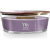 WoodWick Amethyst & Amber Gifts for Women and Men, 16 oz Ellipse Candle with Crackling Wick