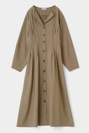 Amazon Co Jp マウジー ワンピース ドレス Tuck Waist L S Shirt ドレス 010ds530 2290 M グリーン レディーズ 服 ファッション小物