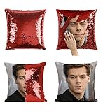Harry Styles Sexy Sequin Pillow, Scales Reversible Funny Mermaid Pillow, Funny Meme Animation Pillow, Pillowcase Xmas, Birthday, Gift, Present (Cover + Insert)