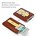 Slim Front Pocket Wallets with Money Clip- Mens Minimalist Genuine Leather Card Sleeve Wallet