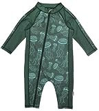 SwimZip Boy Long Sleeve Sunsuit UPF 50+ Protection | Jellyfish Green 12-18 Month
