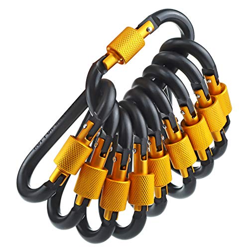 Aluminum D Ring Carabiner Clip 10 Pack
