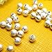 100pcs Spacer Beads Findings Stardust Silver Plated Base Round 4mm for Jewelry Making