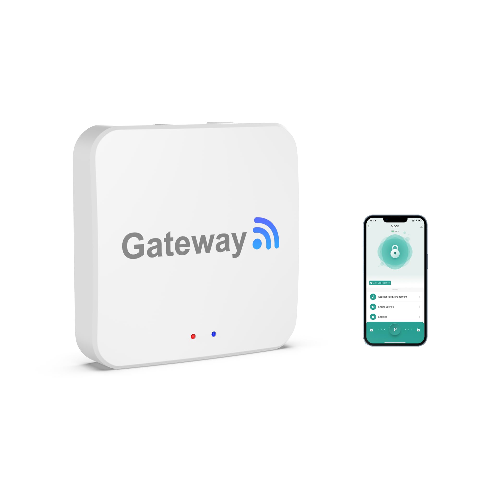 Photo 1 of Gavdhe Gateway Wi-Fi Remote Control Fingerprint Door Lock Bridge with Smart Tuya Hub, Compatible with Alexa & Google Home for Voice Control