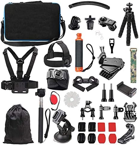 Lowpter Accessory Kit for GoPro Hero 7 6 5 4 3/ 3 2 1 Hero Session 5 Black AKASO EK7000 Apeman SJ4000 5000 6000 DBPOWER AKASO VicTsing Rollei Lightdow ,DJI OSMO and Sony Sports DV and More.
