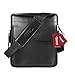 Zicac Mens Genuine Leather Shoulder Bag Briefcase Messenger Bag (Black)