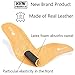 BLUZELLE Genuine Leather Insoles with Arch Support, Breathable Comfort Shoe Insert for Relief + Strengthening, Size:11-11.5 US Women / 10-10.5 US Menthumb 2