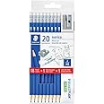 STAEDTLER The Premium Pencil: 18 Pre-sharpened #2 HB Norica Pencils with 1 Eraser & 1 Sharpener, Break-Resistant Lead