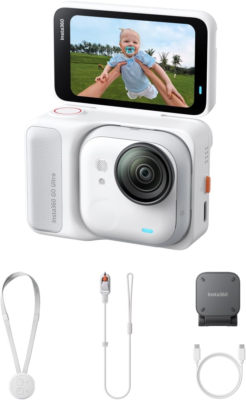 Photo 1 of Insta360 GO Ultra 4K Action Camera Standard Bundle - Arctic White