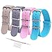 Ritche 16mm 18mm 20mm 22mm 24mm Nato Watch Straps,Nylon Replacement Men Women Bands (Green/Khaki/Pink/Light blue, 20mm)