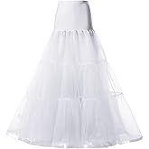 Women's 1950s Petticoat Lightweight Vintage Skirt Elastic High Waist A-Line Floor Length Ballet Underskirt