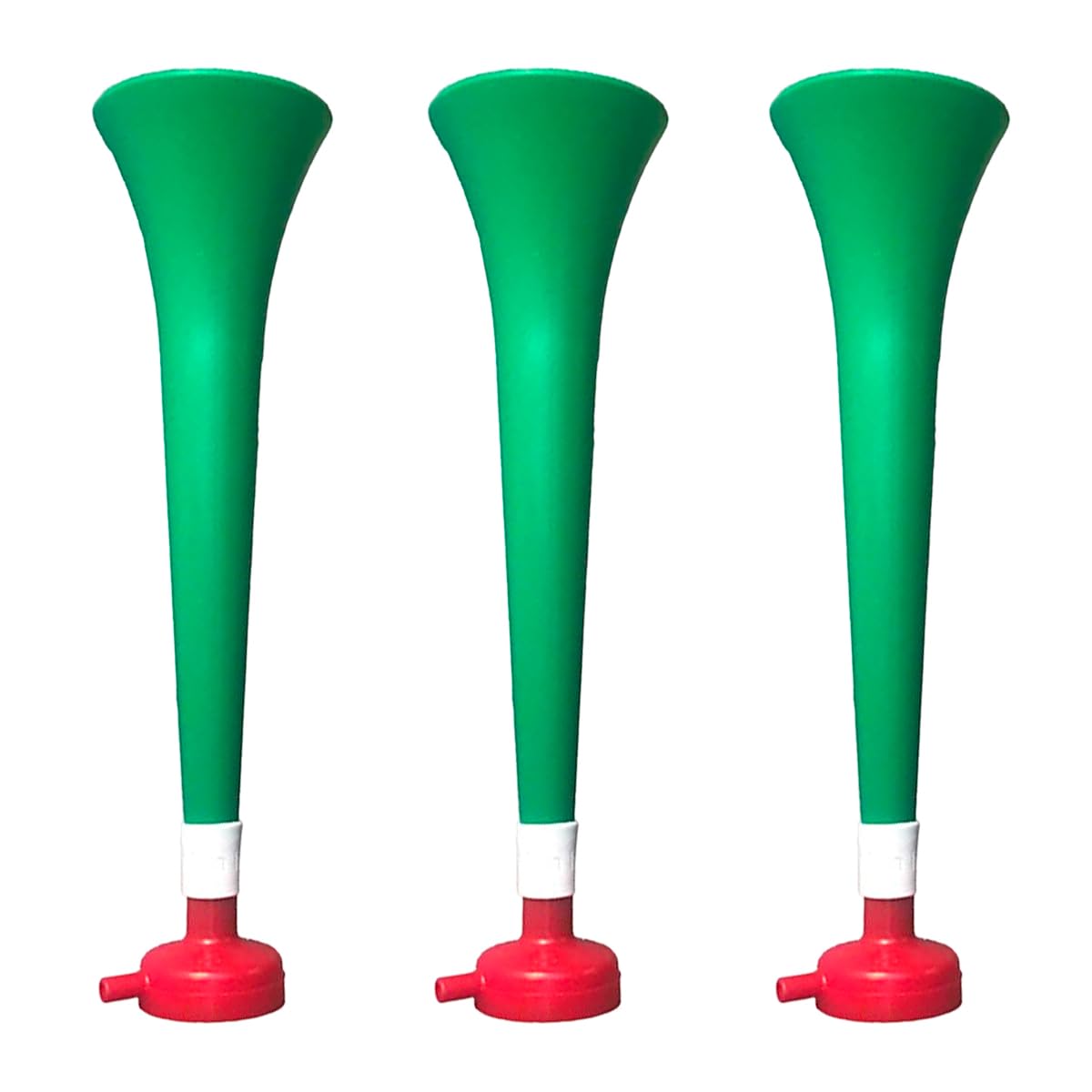 FUN FAN LINE - Pack 3 Resistant Plastic Vuvuzelas | Cheering Trumpets for Football, Sports Events and Parties | Extreme Noise Horn 120 DB | Party Favors for Fans (Italy)