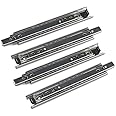 Drawer Slides, URBEST 8 Inch Full Extension 3 Section Ball Bearing Side Mounted Drawer Slider for Cabinet Kitchen, 2 Pairs (8 Inch)