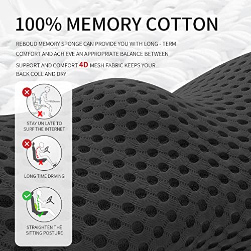 kasney Lumbar Support Pillow Ergonomic Memory Foam Lumbar Pillow