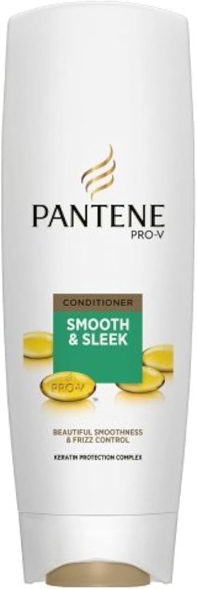 Pantene Smooth & Sleek Conditioner 250ml Hair Treatment For Frizz Control