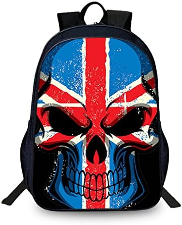 Gothic Punk Skull Backpack 3D Printing Teenager Student Backpack School bag Large Women Men Laptop Backpacks 17