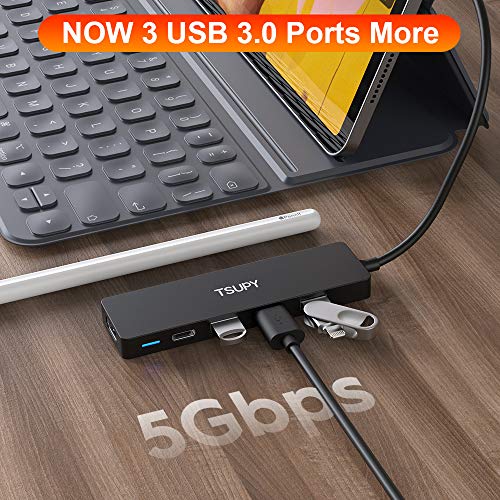 TSUPY Hub USB C 5 in 1 Adattatore USB C HDMI 4K PD 100W 3 USB 3.0 USB C Hub Docking Station USB C to USB C Adattatore USB C USB HDMI USB C Adattatore USB C USB per MacBook PRO ECC.