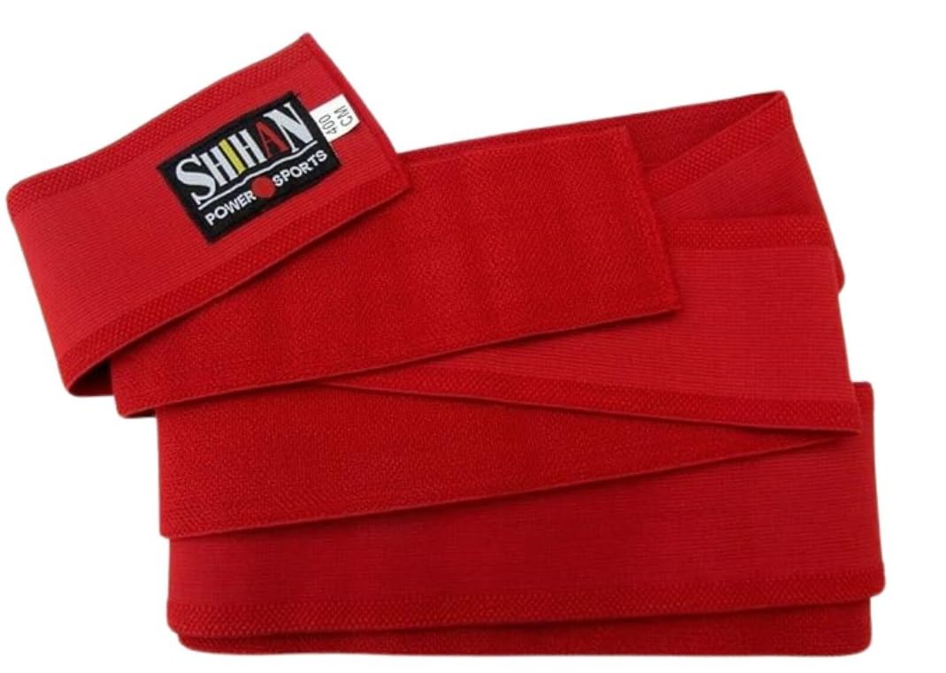 SHIHAN Japanese OBI-BELT Elasticated- Flexi 'AKA -RED ' Obi Belt Iaido- KENDO, AIKIDO Belt Signature Range - 400cm x 8cm Easy Comfortable Tie