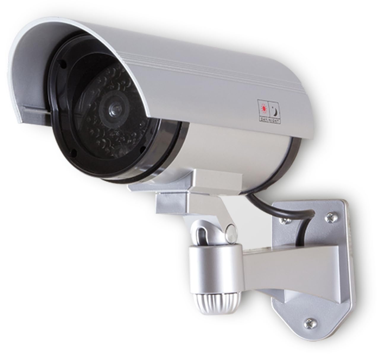 LogiLink SC0204 Dummy Surveillance Camera with Red Flashing Light - Silver