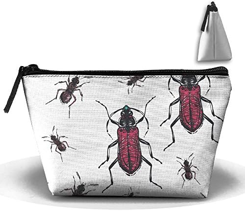 Small Insects Are Feeding Classic Cosmetic Travel Bag Large Capacity Pencil Bag Zipper Storage Bag