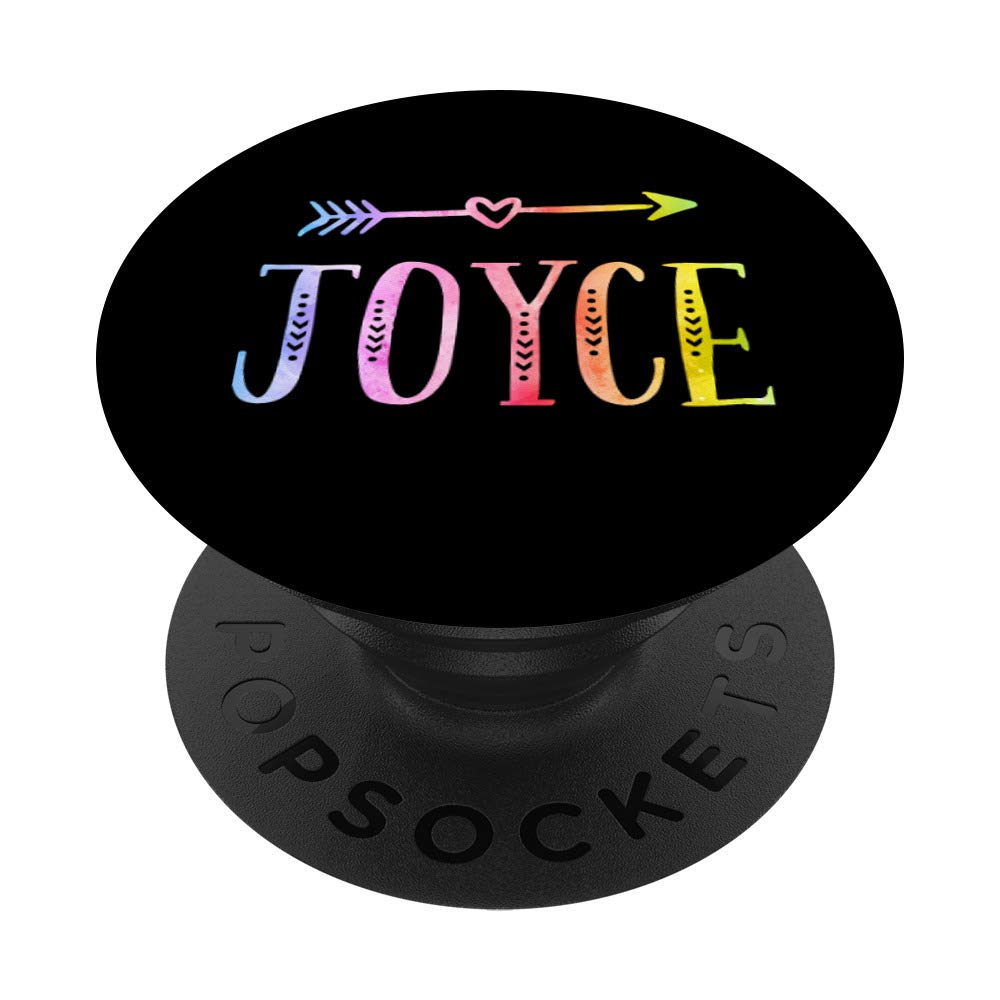 Joyce Gift Black Pastel Watercolor Heart Arrow Joyce PopSockets Grip and Stand for Phones and Tablets