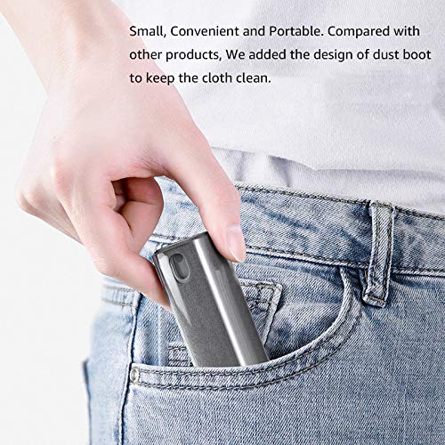 Yolococa Washable And Reusable Screen Cleaning Spray Bottle and Cloth 2 in 1,Can Instantly Clean The Screen Of your Phone, Tablet, TV, Laptop, Just Spray And Wipe