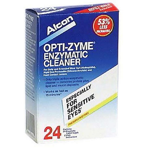 24tablets alcon opti-zyme enzymatic cleaner (309980120242)