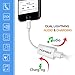 iPhone 7 Splitter & Lightning Splitter iPhone 7 Adapter Dual Lightning Adapter Headphone Jack Audio and Charge Cable Adapter for iPhone 7 / 7 Plus (Support iOS 10.3 and later)TOPGO - White