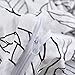 Wake In Cloud - Tree Duvet Cover Set, 100% Cotton Bedding, Black Branches Leaves Pattern Printed on White, with Zipper Closure (3pcs, Queen Size)