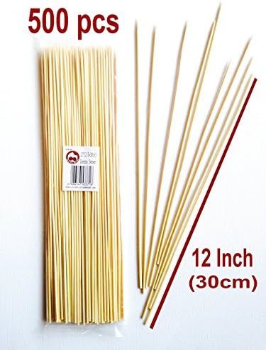 Bamboo Skewers - 12-inches (Set of 500) 5 bags of 100