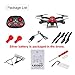 SZJJX RC Drones Foldable Remote Control Wifi Quadcopter FPV VR Helicopter 2.4GHz 6-Axis Gyro 4CH with Adjustable Wide Angle 2MP HD Camera RTF SJ60 (Red)