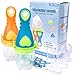 Fox and Bird Baby Food Feeder | Fruit Feeder Pacifier (2 Pack) | Best Feeder Set for Boys and Girls | BPA Free Set with Pacifier Clip (Blue/Orange)