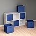Closet Organizer - Fabric Storage Basket Cubes Bins - 6 Blue Cubeicals Containers Drawers