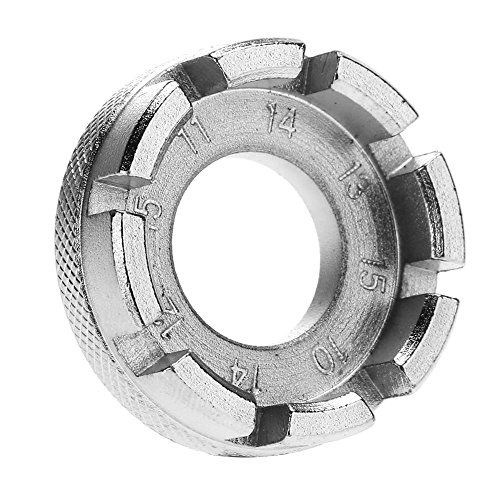 Starnearby Bicycle Wrench Spoke Mountain Bike Repair Tool Wheel Rim Steel Spanner - Thumbnail 6