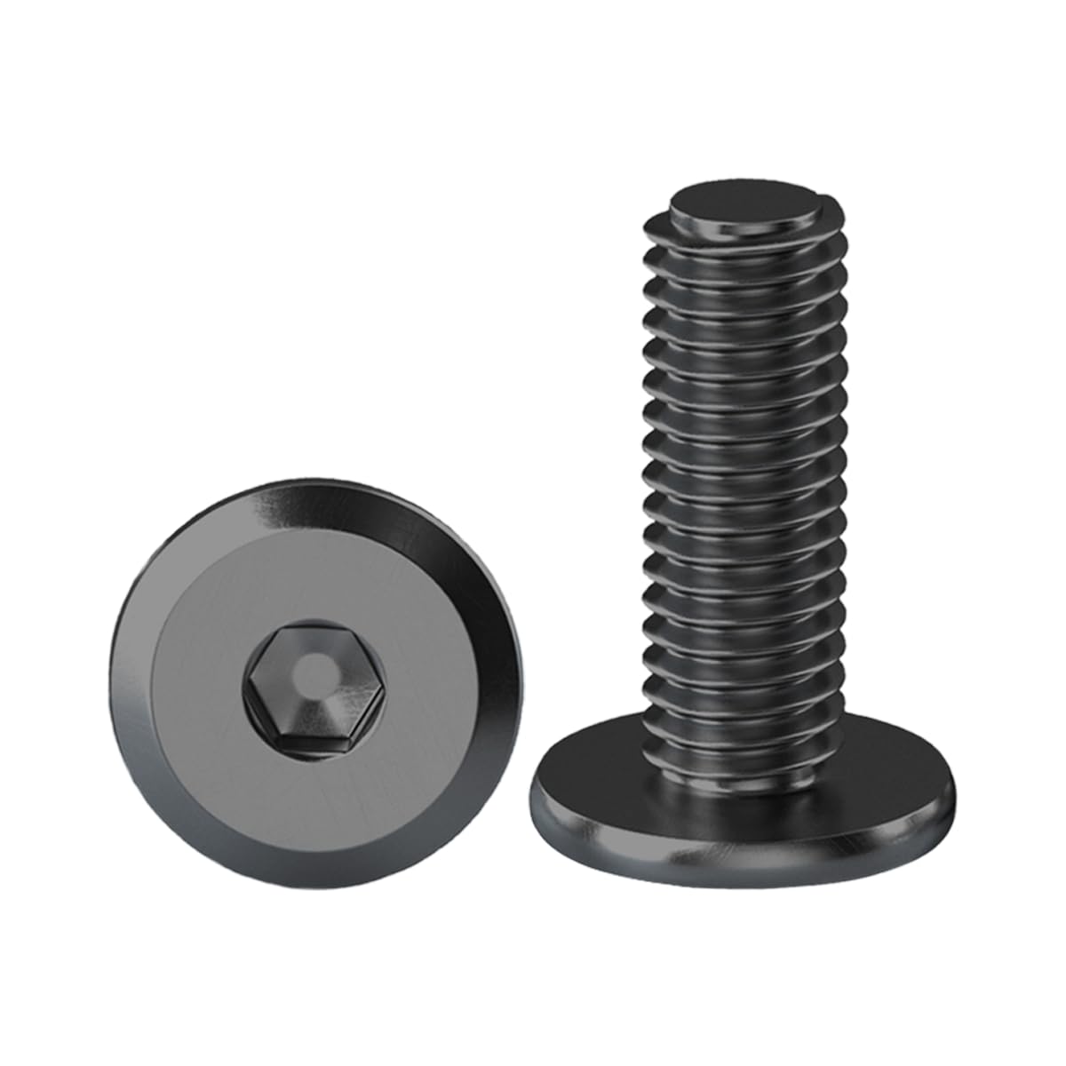 Drenky Furniture Hex Bolts 304 Stainless Steel Hex Head Bolts 10 Pack M8 X 20mm Machine Screws M8 Hexagon Furniture Bolts For Bed & Wood Furniture, Fully Thread, Black — image 1