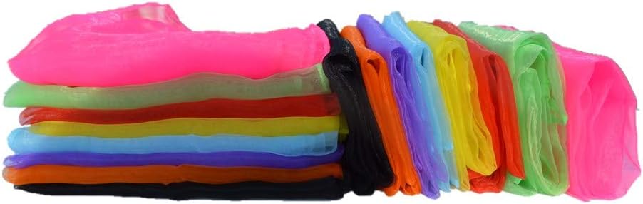 Dance Scarves 16pcs for Juggling/Kindergarten Performance/Decorate Bag/Musical Play 24 * 24" By BootKitchenTan: Toys & Games