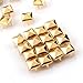 TOOGOO(R) 100x Gold 8mm Pyramid Studs Spots Punk Nailheads Spikes for Bag Shoes Bracelet