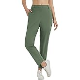 baleaf Women's Golf Pants with Belt Loops Zipper Pockets Stretch Travel Work Bussiness Dressy Casual Slacks UPF 50+