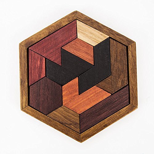 Puzzles Games Wooden Puzzle Pieces 11 Tangram Jigsaw Puzzle Educational Toy and Gift to Kids For Birthdays, Easter, Christmas,DIY Present Packing