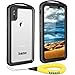 iPhone X Waterproof Case, iPhone XS Waterproof Case, Temdan SUPREME Series Shockproof Waterproof Rugged Case with Caranbiner Built in Screen Protector Waterproof Case for iPhone X/XS(Black)