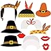 TINKSKY Thanksgiving Photo Booth Props Happy Thanksgiving Day Photo Prop Kit Decorations DIY Attached to Stick 34pcs