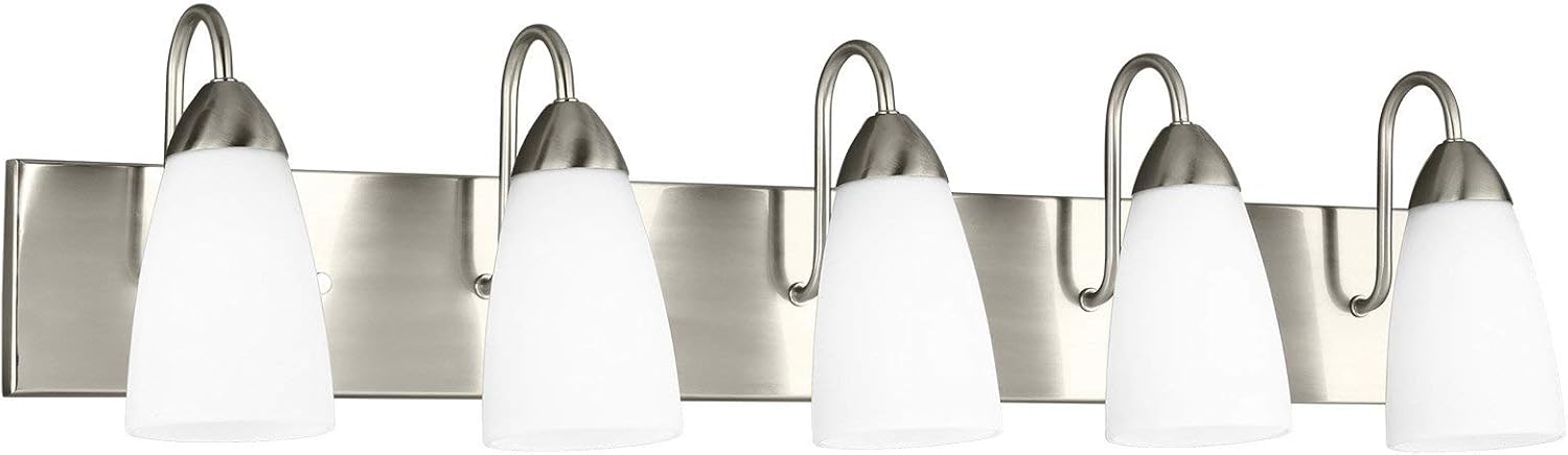 Sea Gull Lighting 4420205-962 Seville Five-Light Wall / Bath Vanity Style Lights, Brushed Nickel Finish
