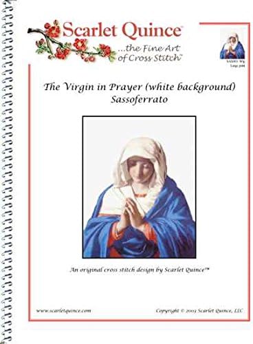 Amazon Com Scarlet Quince Sas001 Wlg The Virgin In Prayer White Background By Sassoferrato Counted Cross Stitch Chart Large Size Symbols Arts Crafts Sewing