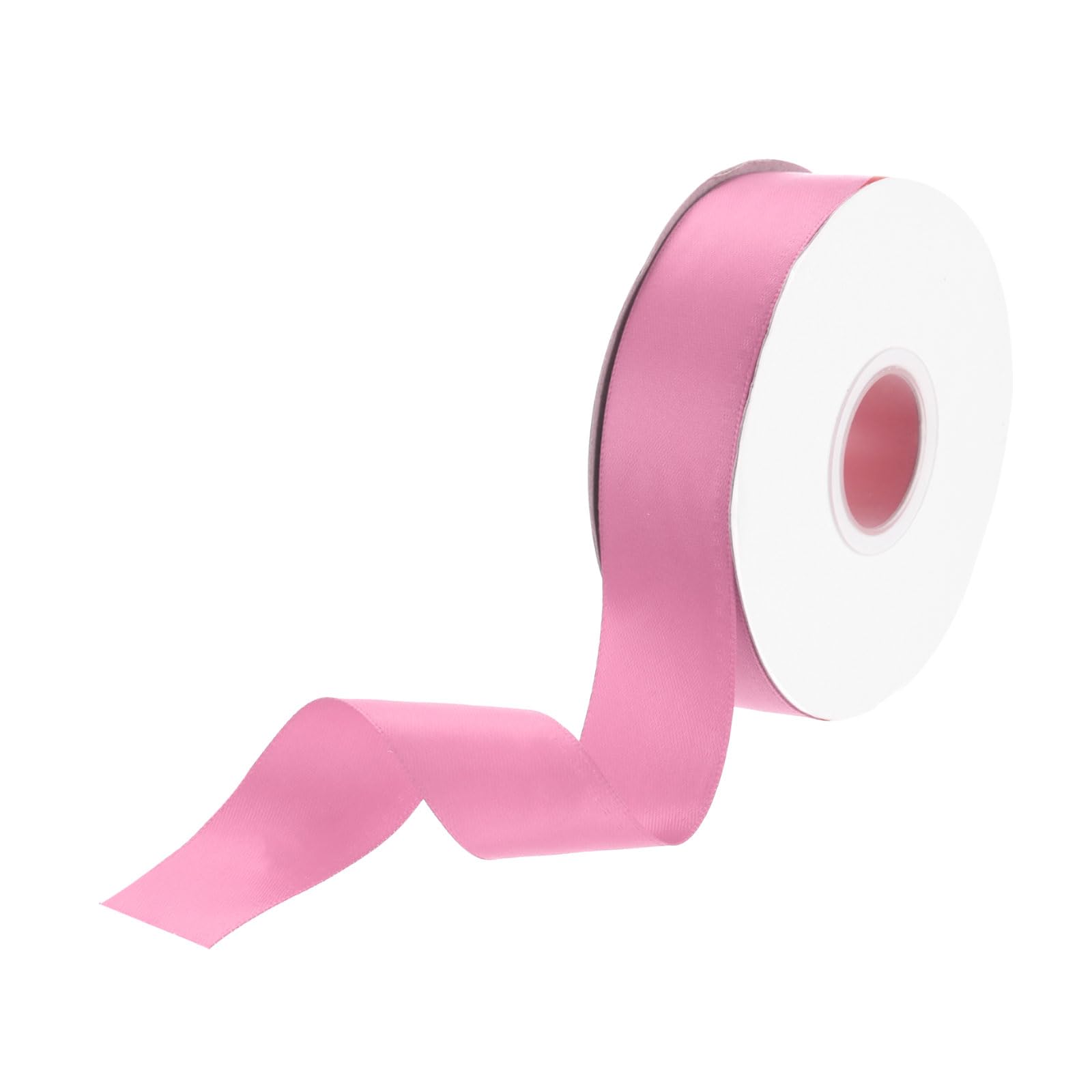 DMiotech 25mm Satin Ribbon 46m/150ft Thin Double Face Fabric Grosgrain Ribbon for Gift Wrapping Floral Hair Flower Bouquet, Pink