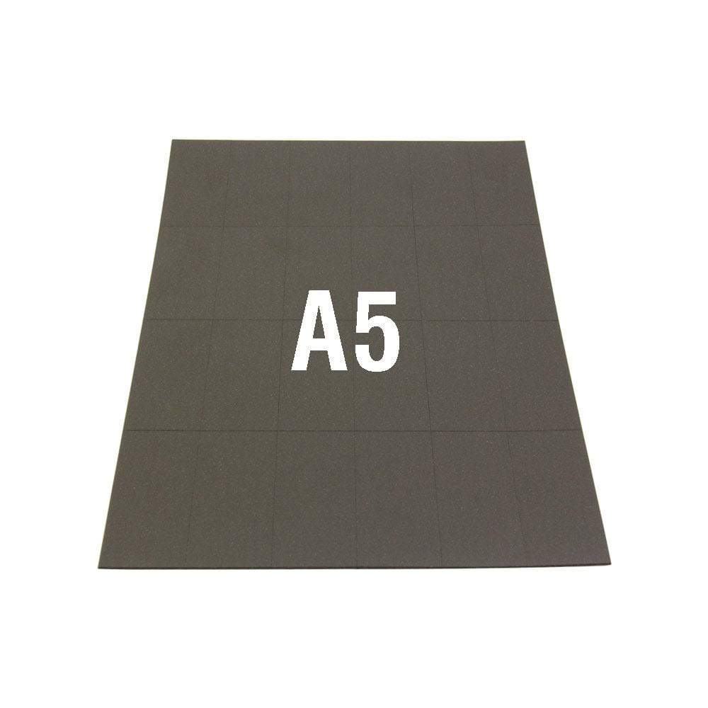 NeoFlex® Self Adhesive Flexible Neodymium Rectangles for Arts, Crafts, Model Making, DIY and Hobbies - 50mm x 24mm - 24 per A5 Sheet